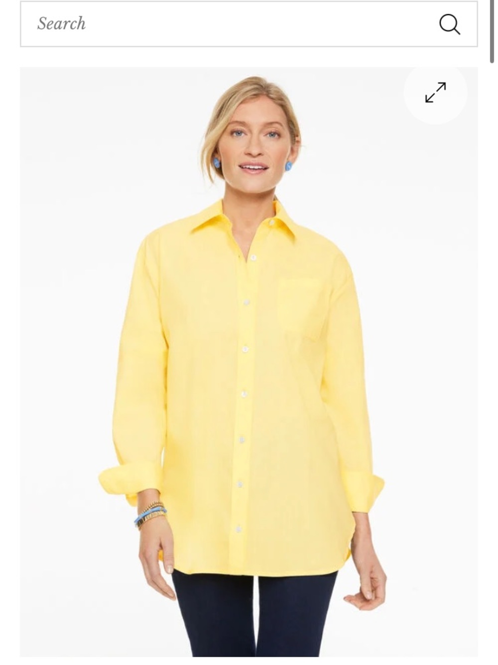 NWT Talbots Yellow Linen Shirt